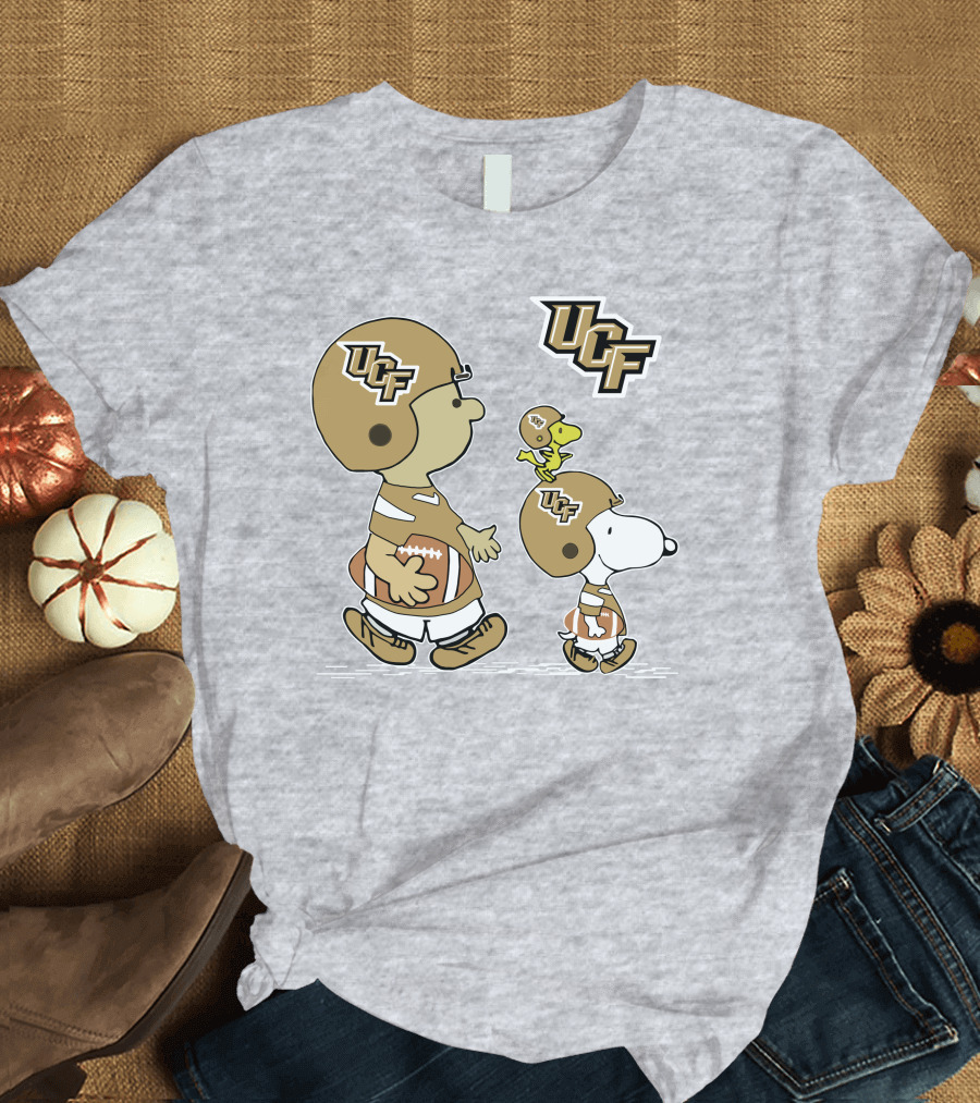 UCF Snoopy Football Charlie Woodstock Helmet Peanuts T-Shirt