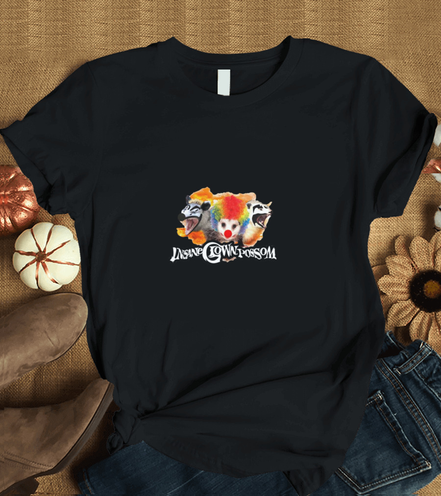 Insane Clown Possum Trio with Colorful Wig and Makeup T-Shirt