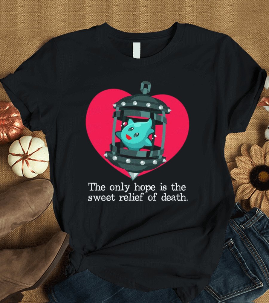 Sweet Relief of Death with Heart and Caged Cute Ghost T-Shirt