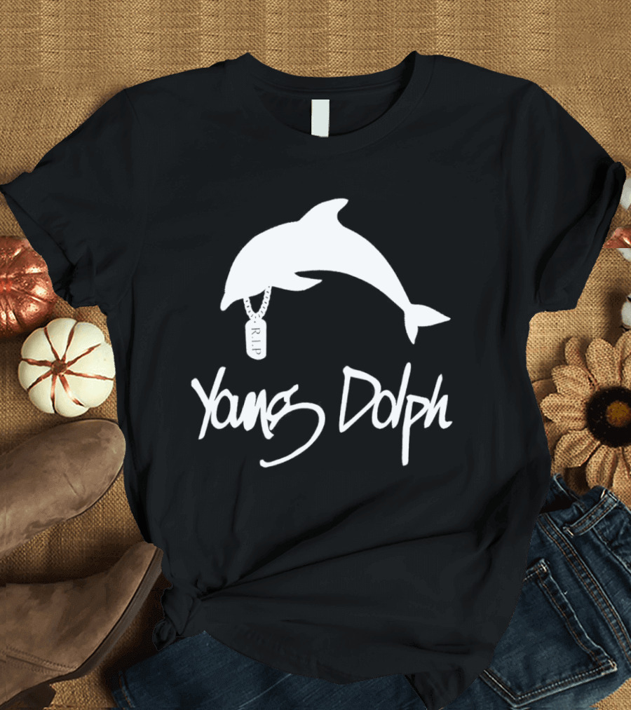 Young Dolph Dolphin RIP Chain T-Shirt
