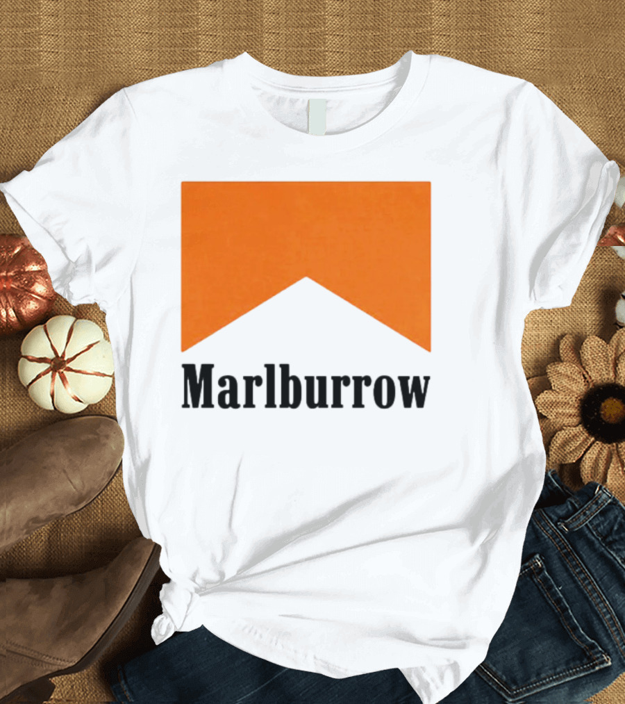 Marlburrow Marlboro Parody Orange Chevron T-Shirt
