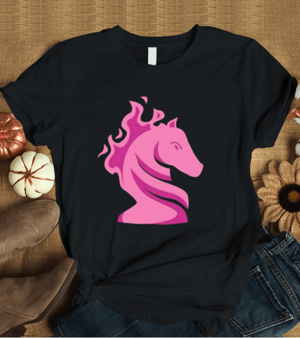 T-Shirt: Gotham Knights Chess Symbolic Flaming Horse T-Shirt Gotham Knights Chess Symbolic Flaming Horse T-Shirt