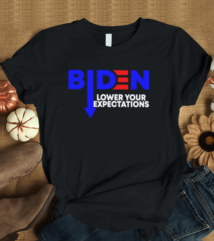 Funny Biden Lower Your Expectations Political Humor Iconic T-Shirt