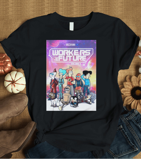 T-Shirt: SLURM STUDIOS Workers of the Future Volume 3 Futurama Characters Retro Futuristic T-Shirt SLURM STUDIOS Workers of the Future Volume 3 Futurama Characters Retro Futuristic T-Shirt
