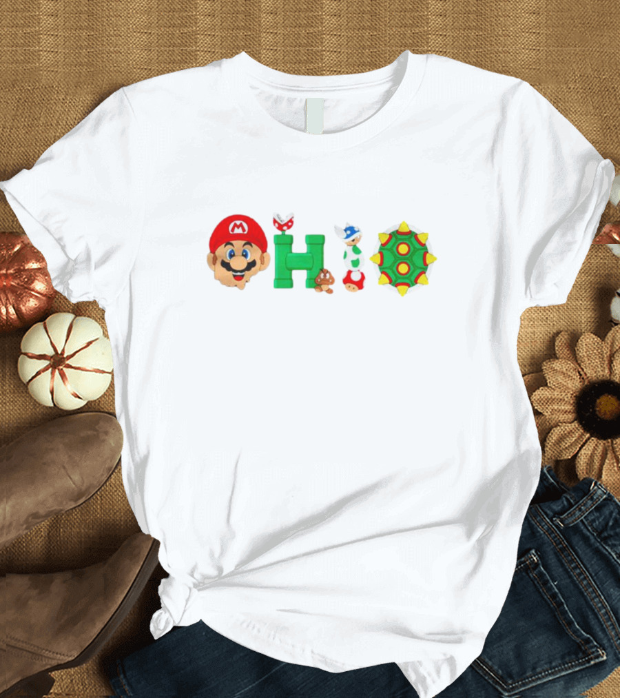 Super Mario Ohio Pipe Goomba Koopa Paratroopa Piranha Plant Shell T-Shirt