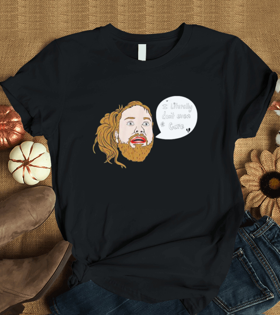 IDC I Literally Don't Even Care Bearded Redhead Speech Bubble T-Shirt