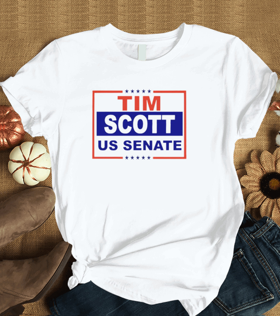 Tim Scott US Senate Campaign Red and Blue Stars T-Shirt