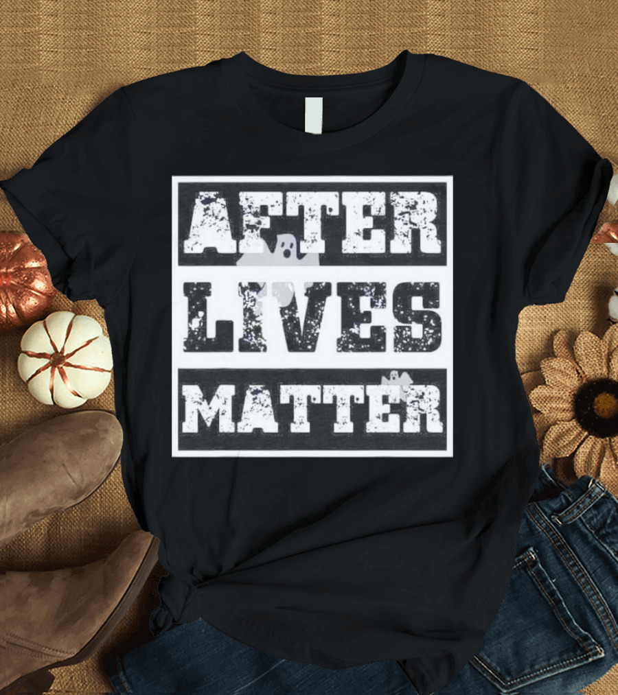 Boo After Lives Matter Ghosts Textured Halloween T-Shirt