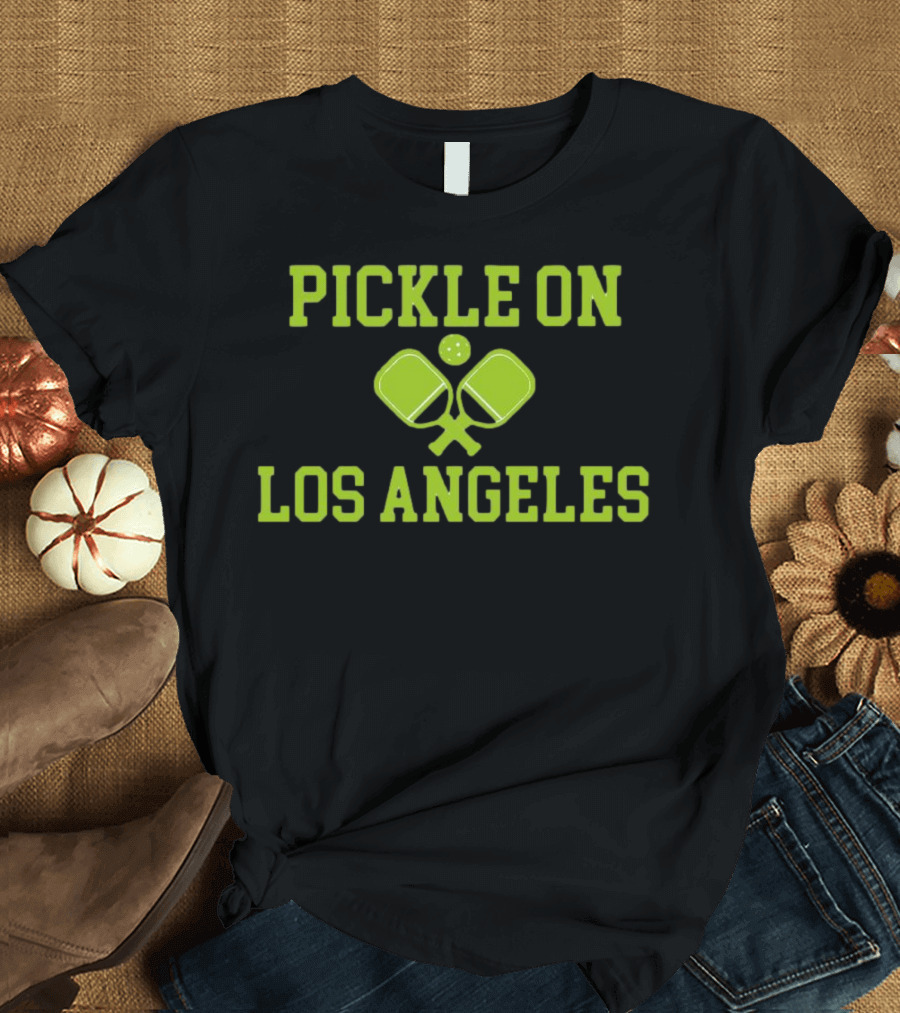 Pickle on Los Angeles Paddle Ball T-Shirt