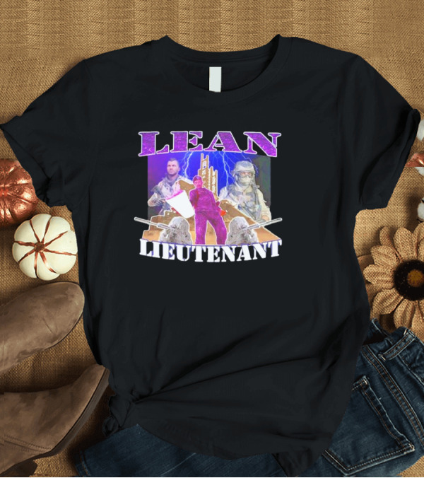 T-Shirt: LEAN LIEUTENANT Soldiers with Lightning Background T-Shirt LEAN LIEUTENANT Soldiers with Lightning Background T-Shirt