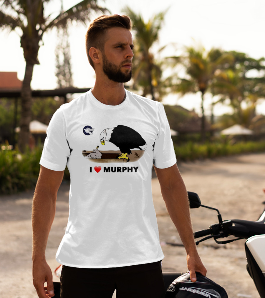 Eagle I Love Murphy Heart Symbol With Nest And Stork T-Shirt