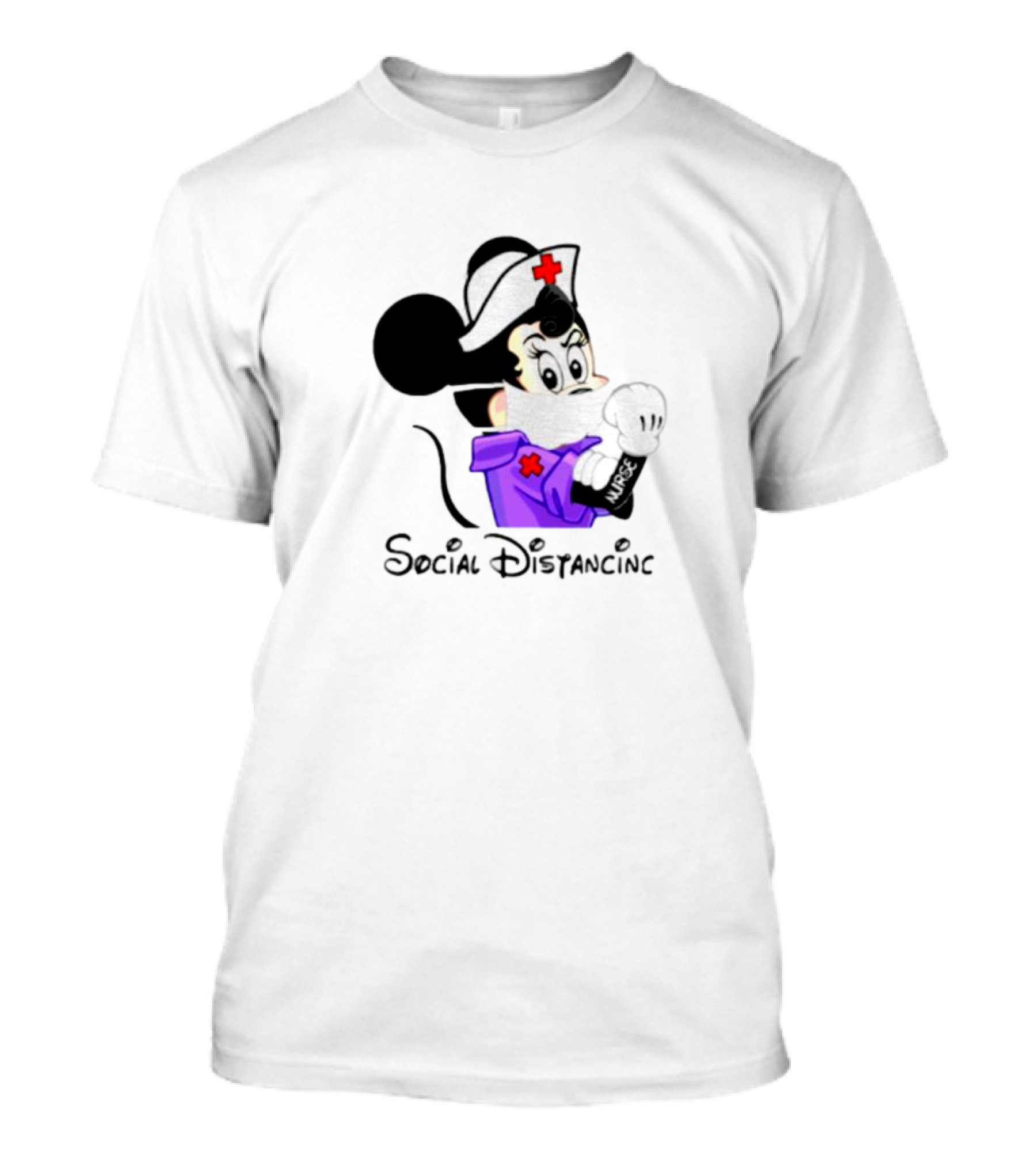 Minnie Mouse Nurse Social Distancing T-Shirt