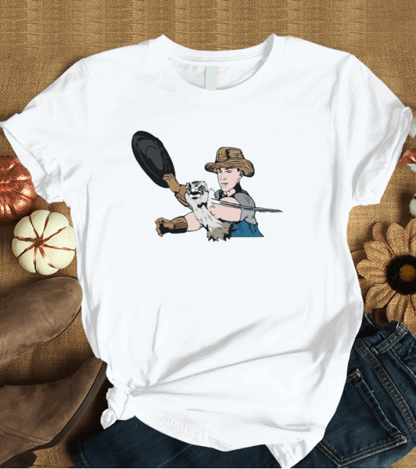 T-Shirt: Urban Rescue Ranch Cowboy Kevin Smack with Raccoon Companion T-Shirt Urban Rescue Ranch Cowboy Kevin Smack with Raccoon Companion T-Shirt