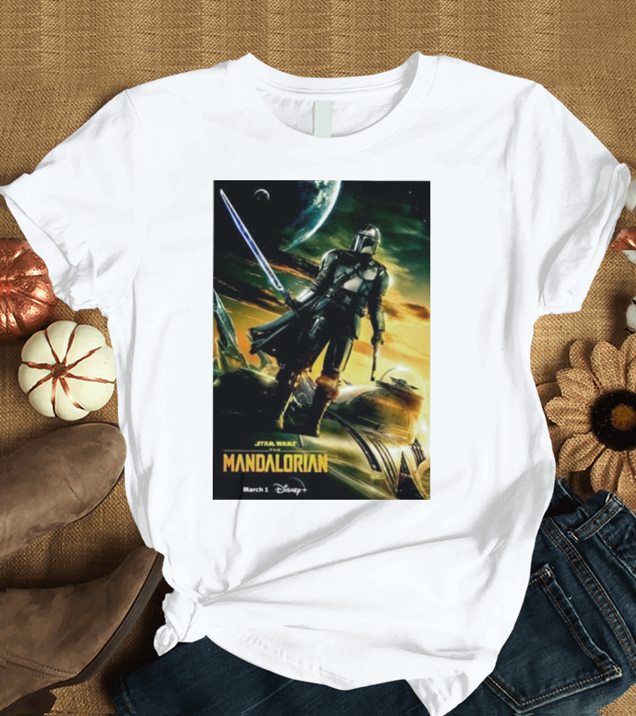 Star Wars The Mandalorian March 1 Disney Plus T-Shirt