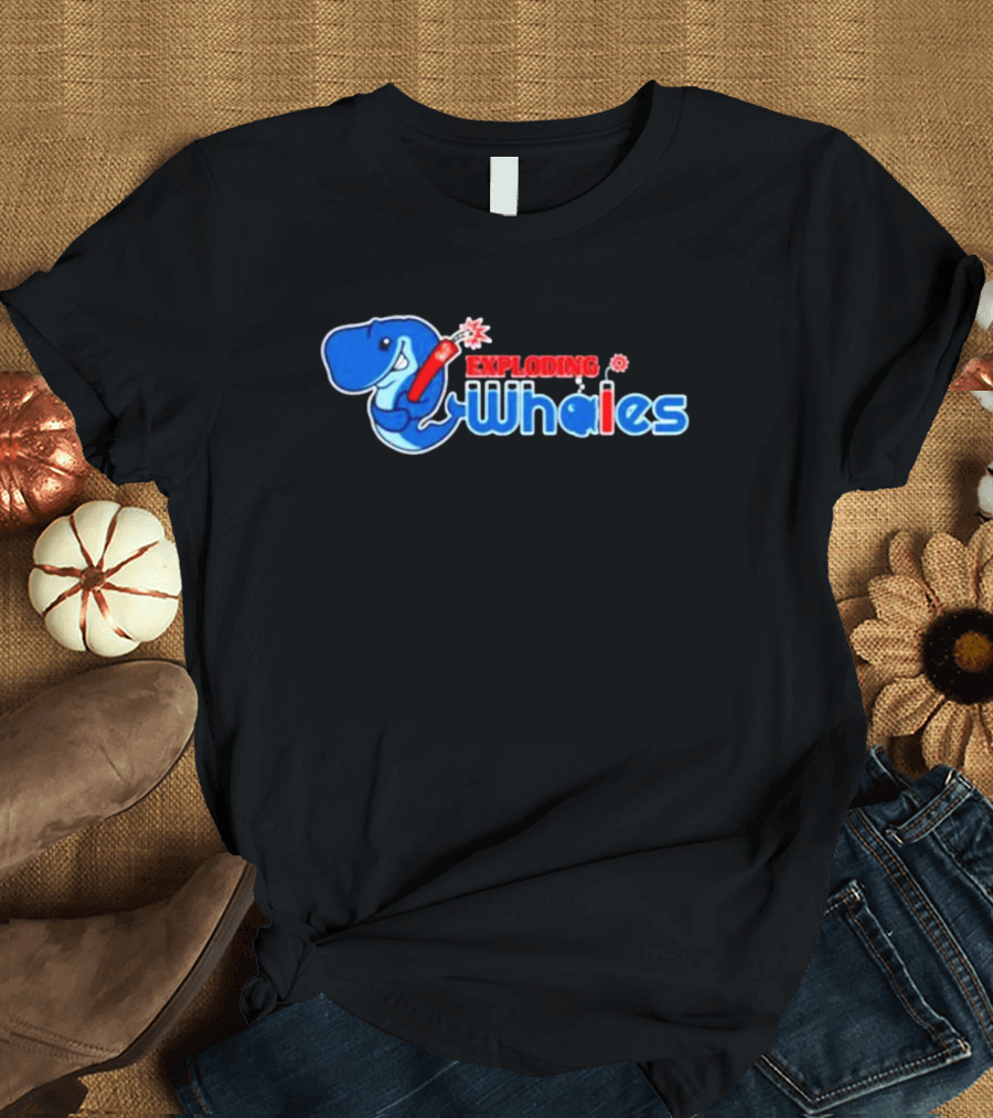 Eugene Emeralds Exploding Whales Baseball Mascot T-Shirt