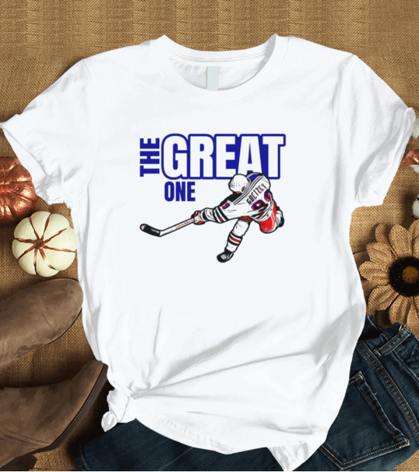 T-Shirt: The Great One Rangers Gretzky Hockey Legend T-Shirt The Great One Rangers Gretzky Hockey Legend T-Shirt