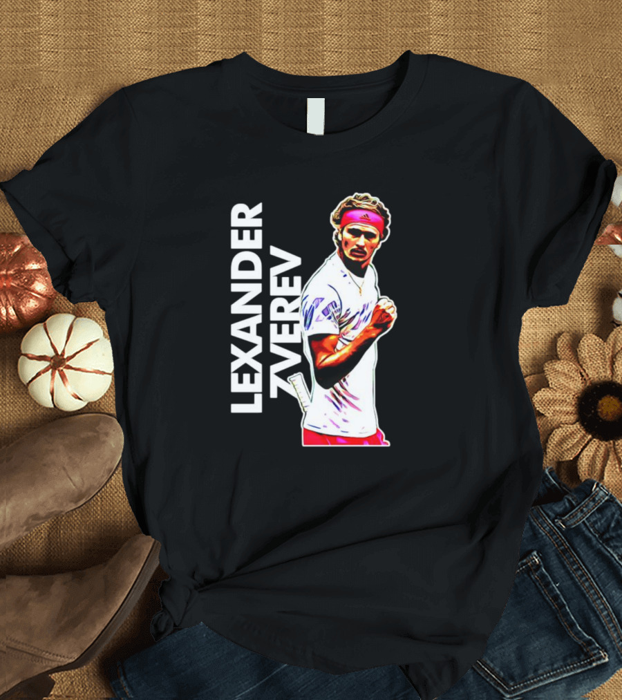 ALEXANDER ZVEREV TENNIS PLAYER VIBRANT ACTION IMAGE T-Shirt