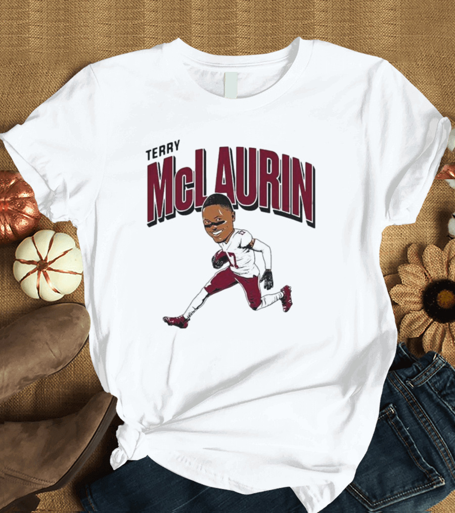 Terry McLaurin 17 Football Player Caricature T-Shirt