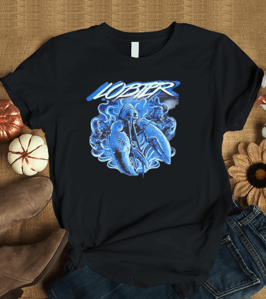 Lobster Merry Christmas Blue Lobster T-Shirt