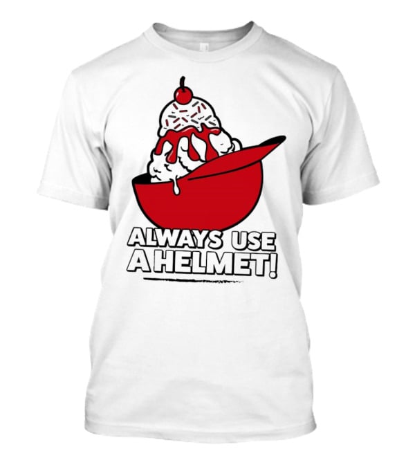 Cincinnati Reds Ice Cream Always Use A Helmet T-Shirt