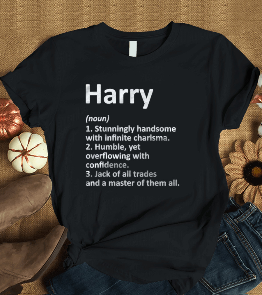 Harry Definition Noun Stunningly Handsome Humble Confident Master of All T-Shirt