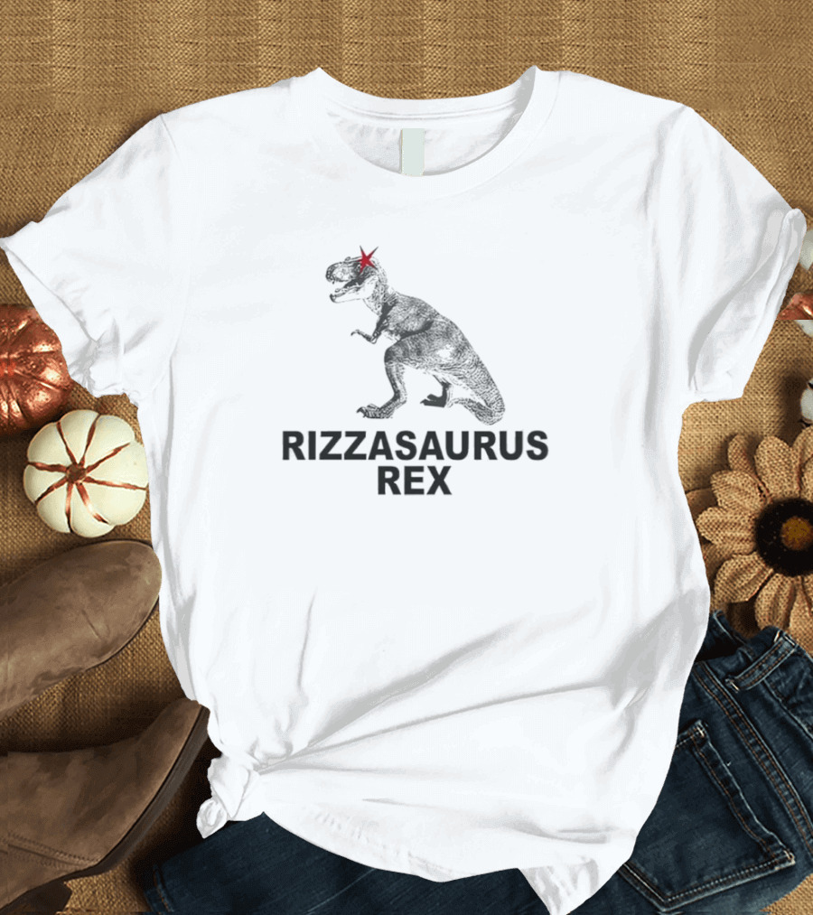 Rizzasaurus Rex Dinosaur with Red Star T-Shirt