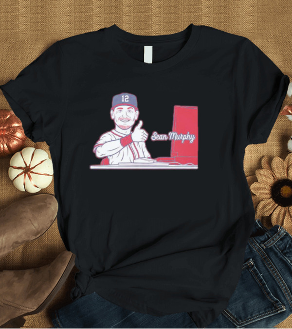 T-Shirt: Atlanta Braves 12 Sean Murphy Thumbs Up T-Shirt Atlanta Braves 12 Sean Murphy Thumbs Up T-Shirt