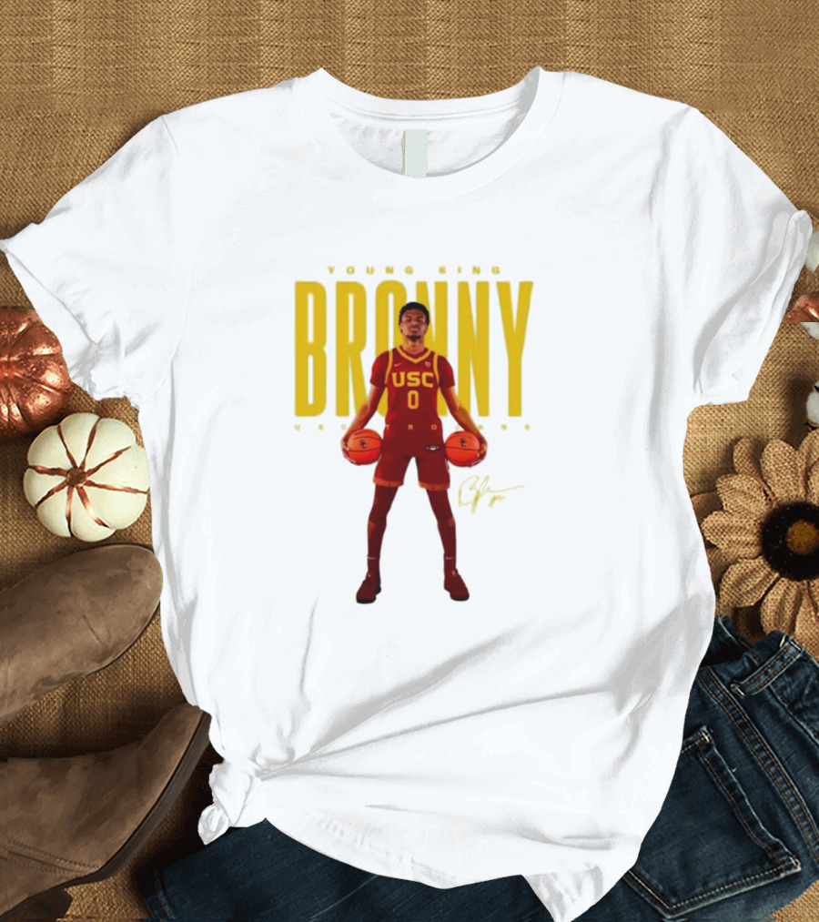 Young King Bronny USC Trojans 0 Signature Basketball Player T-Shirt
