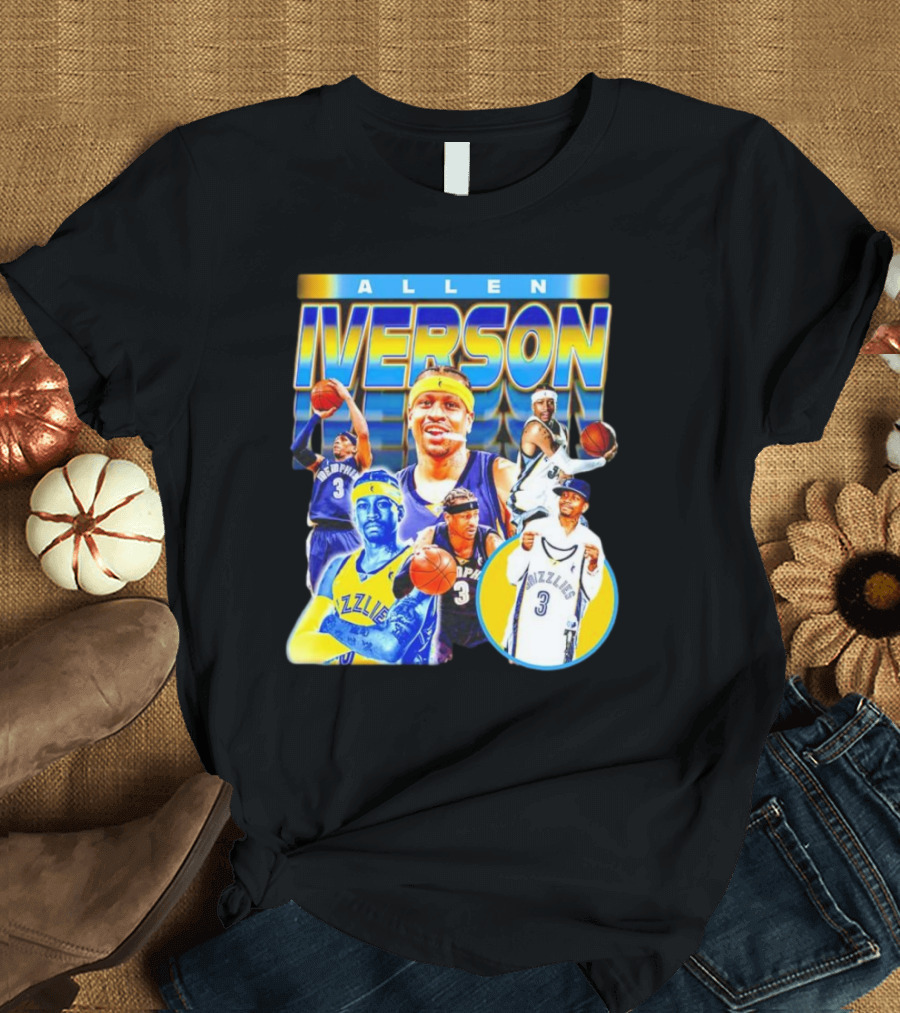 Allen Iverson Grizzlies Basketball Player Highlights T-Shirt