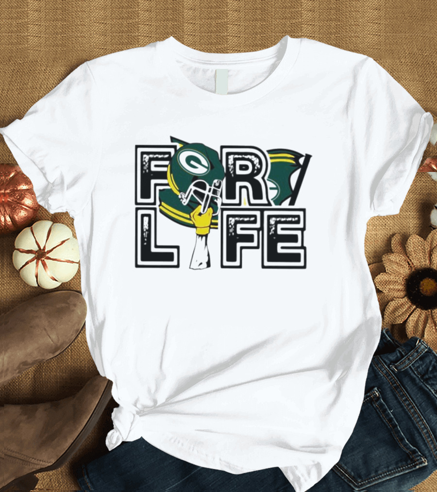 Green Bay Packers Helmet for Life T-Shirt