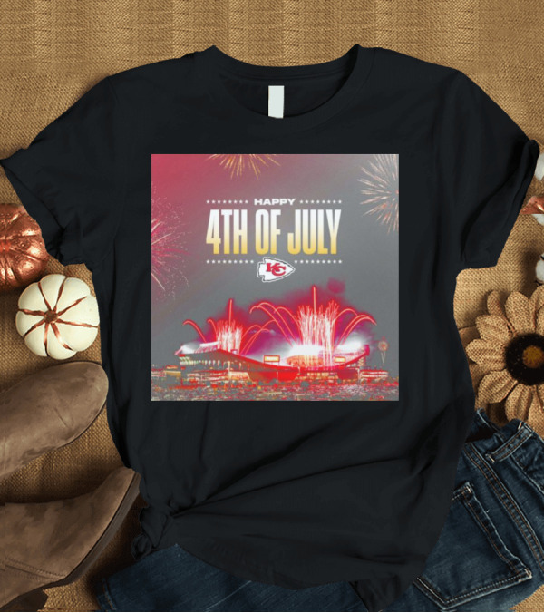 T-Shirt: Happy 4th of July Kansas City Chiefs Fireworks T-Shirt Happy 4th of July Kansas City Chiefs Fireworks T-Shirt