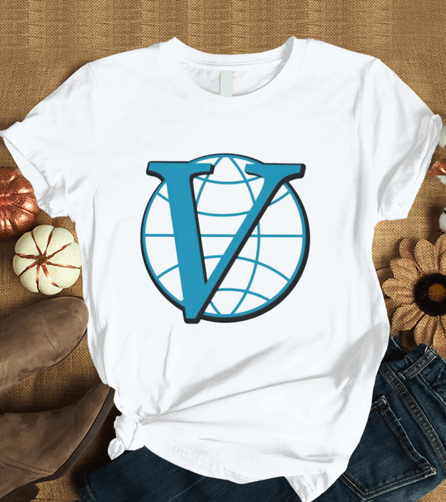 Venture Bros Venture Industries V Logo with Globe Background T-Shirt