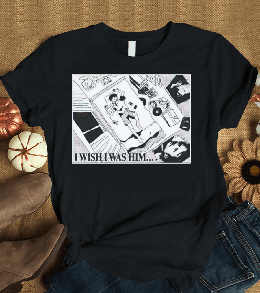 I Wish I Was Him Bedroom Anime Manga Scene T-Shirt