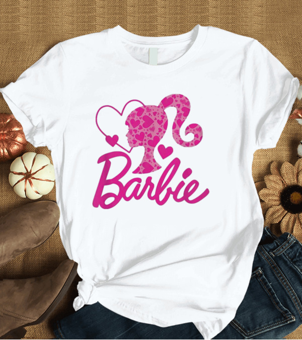 T-Shirt: Barbie Heart Silhouette Pink T-Shirt Barbie Heart Silhouette Pink T-Shirt