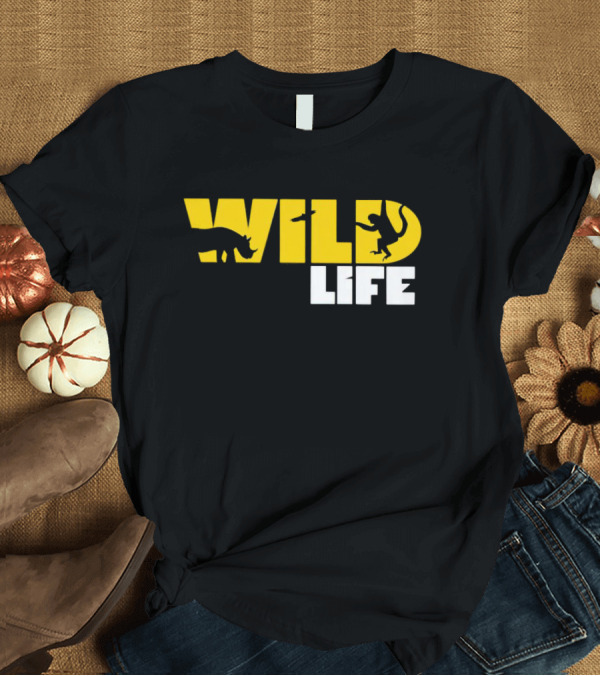 T-Shirt: Wild Life Rhino Monkey T-Shirt Wild Life Rhino Monkey T-Shirt
