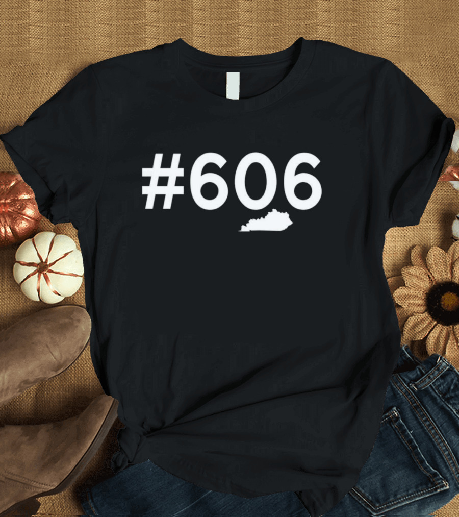 606 Kentucky Area Code with State T-Shirt
