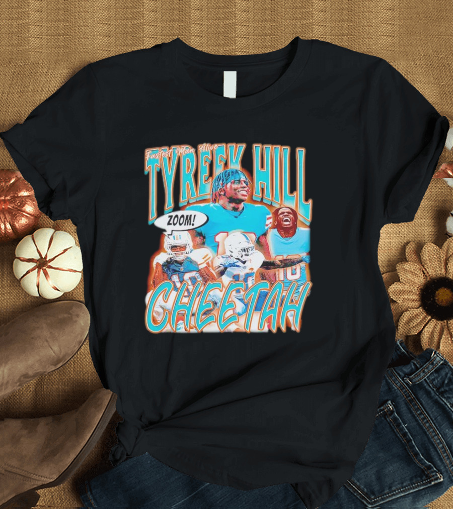 Fastest Man Alive Tyreek Hill Cheetah Zoom T-Shirt
