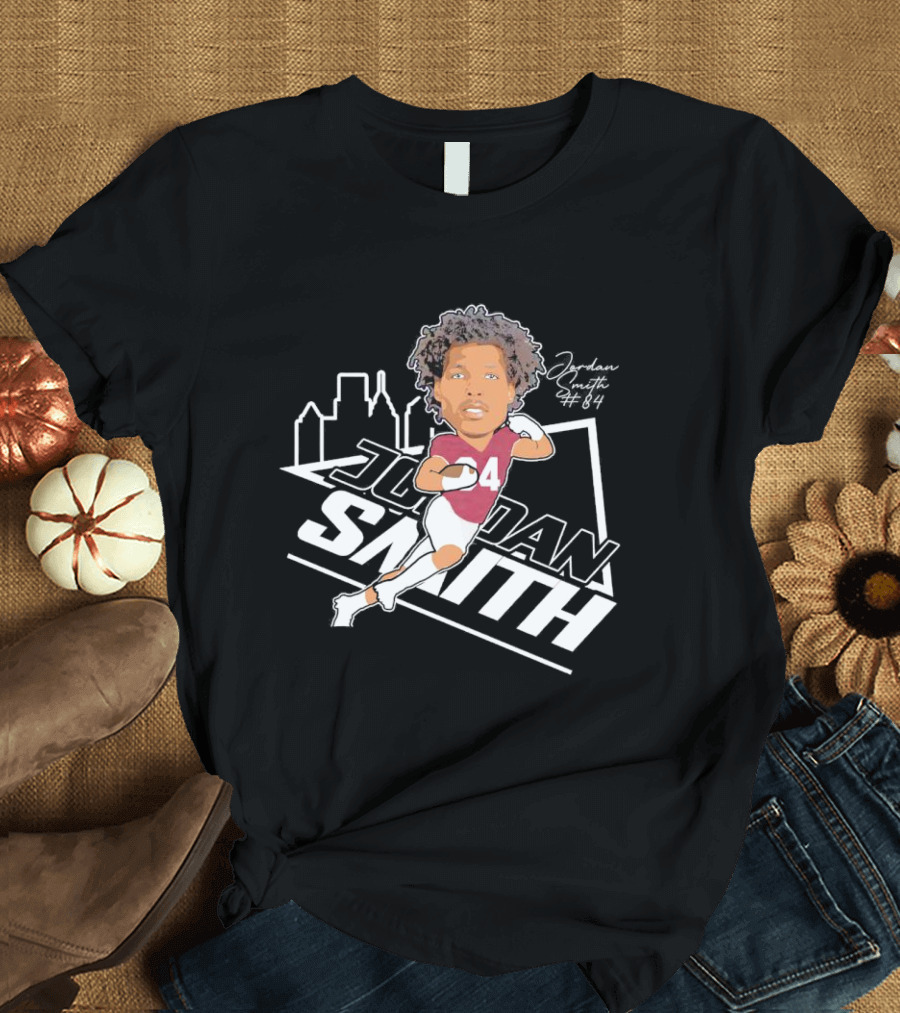 Jordan Smith #84 Temple Football Player Skyline T-Shirt