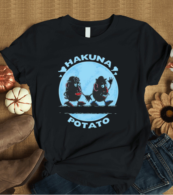 T-Shirt: Hakuna Potato Walking Pastel Moon T-Shirt Hakuna Potato Walking Pastel Moon T-Shirt