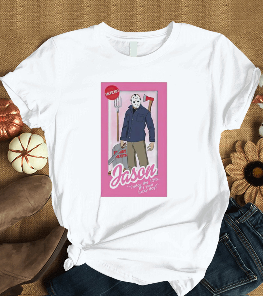 Jason Figure Friday the 13th MURDER It’s Your Lucky Day T-Shirt
