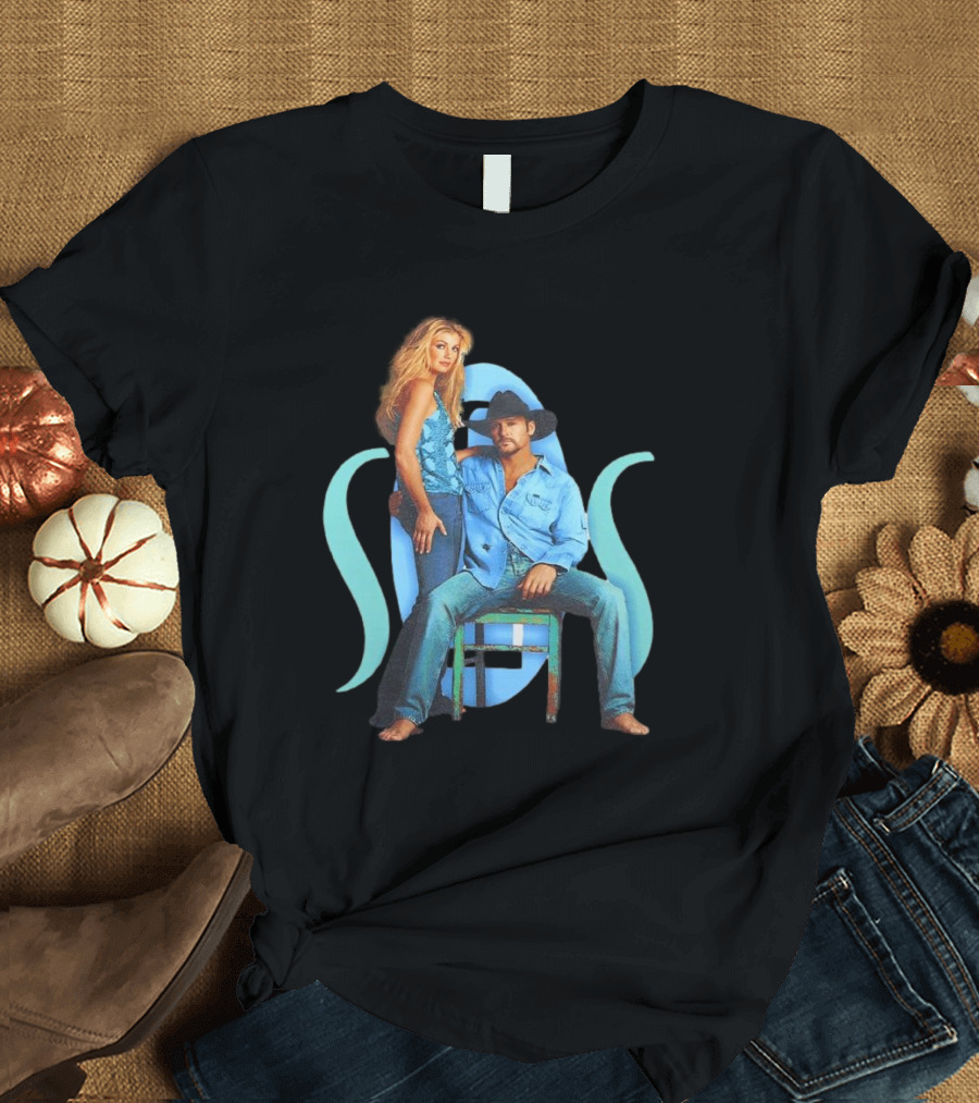Vintage Tim McGraw and Faith Hill Soul2Soul II Tour Denim Style Duo T-Shirt
