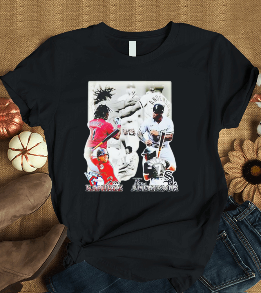 Jose Ramirez vs Tim Anderson Showdown Baseball Rivalry T-Shirt