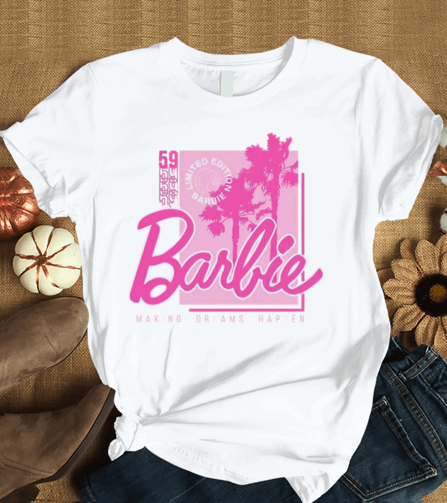 Barbie 59 Making Dreams Happen Palm Trees T-Shirt