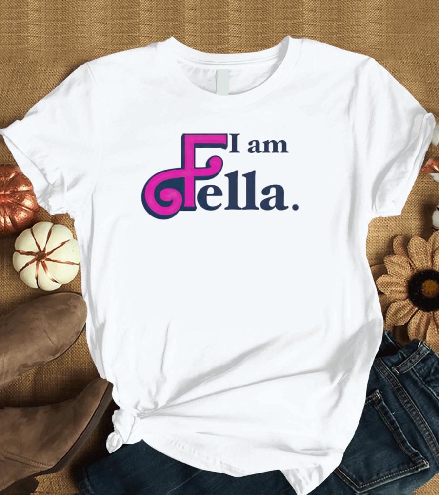 Barbie NAFO I Am Fella Text ф T-Shirt