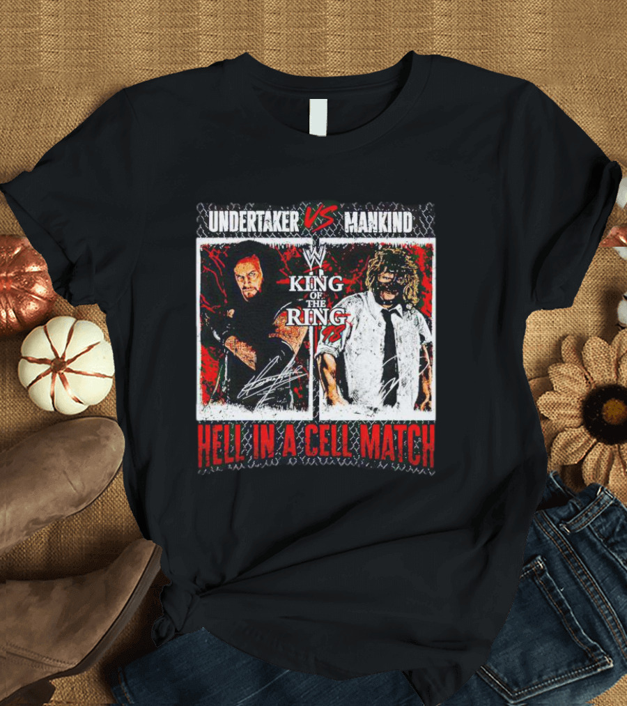 Undertaker vs. Mankind King of the Ring 98 Hell in a Cell Match T-Shirt