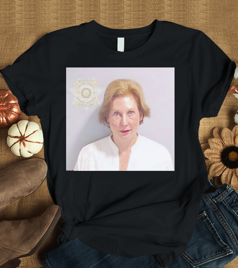 Sidney Powell Mugshot Fulton County Sheriff Badge T-Shirt