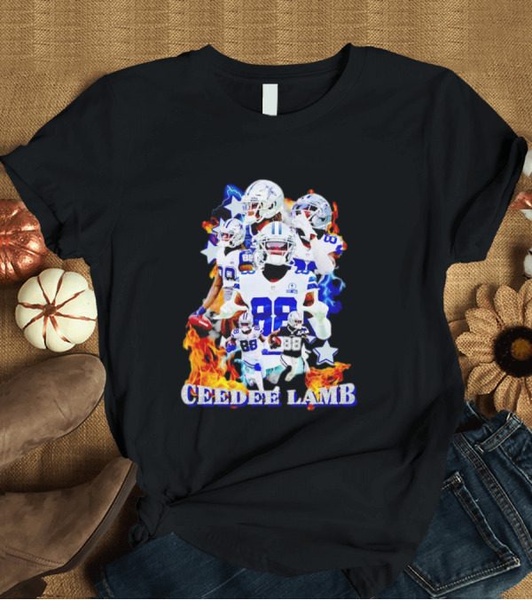 T-Shirt: CEEDDEE LAMB 88 Cowboys Fire Stars Collage T-Shirt CEEDDEE LAMB 88 Cowboys Fire Stars Collage T-Shirt