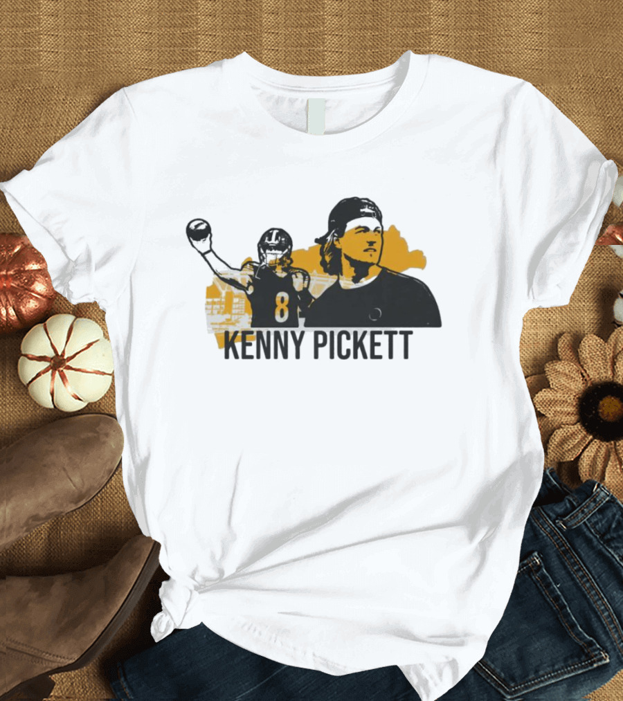 Kenny Pickett Pittsburgh Headliner Series Black and Gold Football Eleven T-Shirt