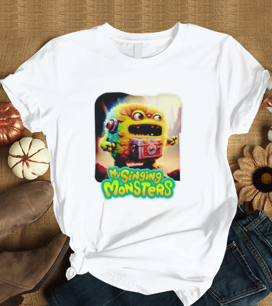 My Singing Monsters Colorful Furry Creature with Camera T-Shirt