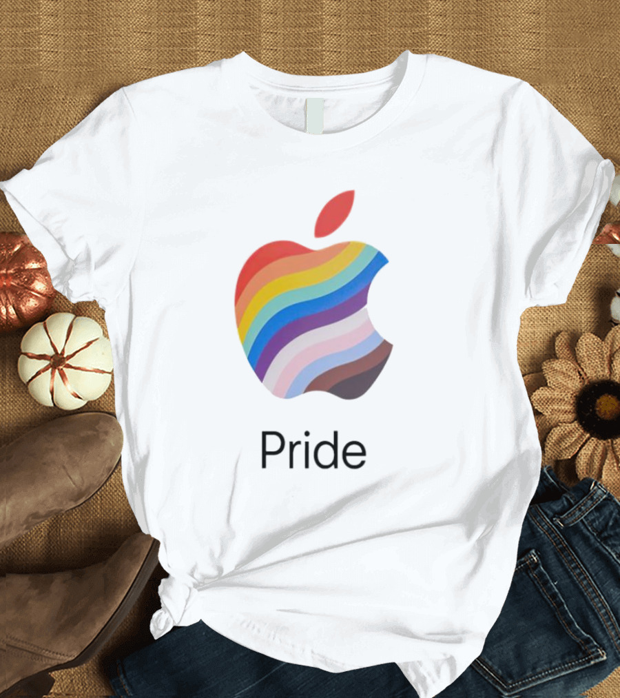 Apple Rainbow Pride Flag T-Shirt